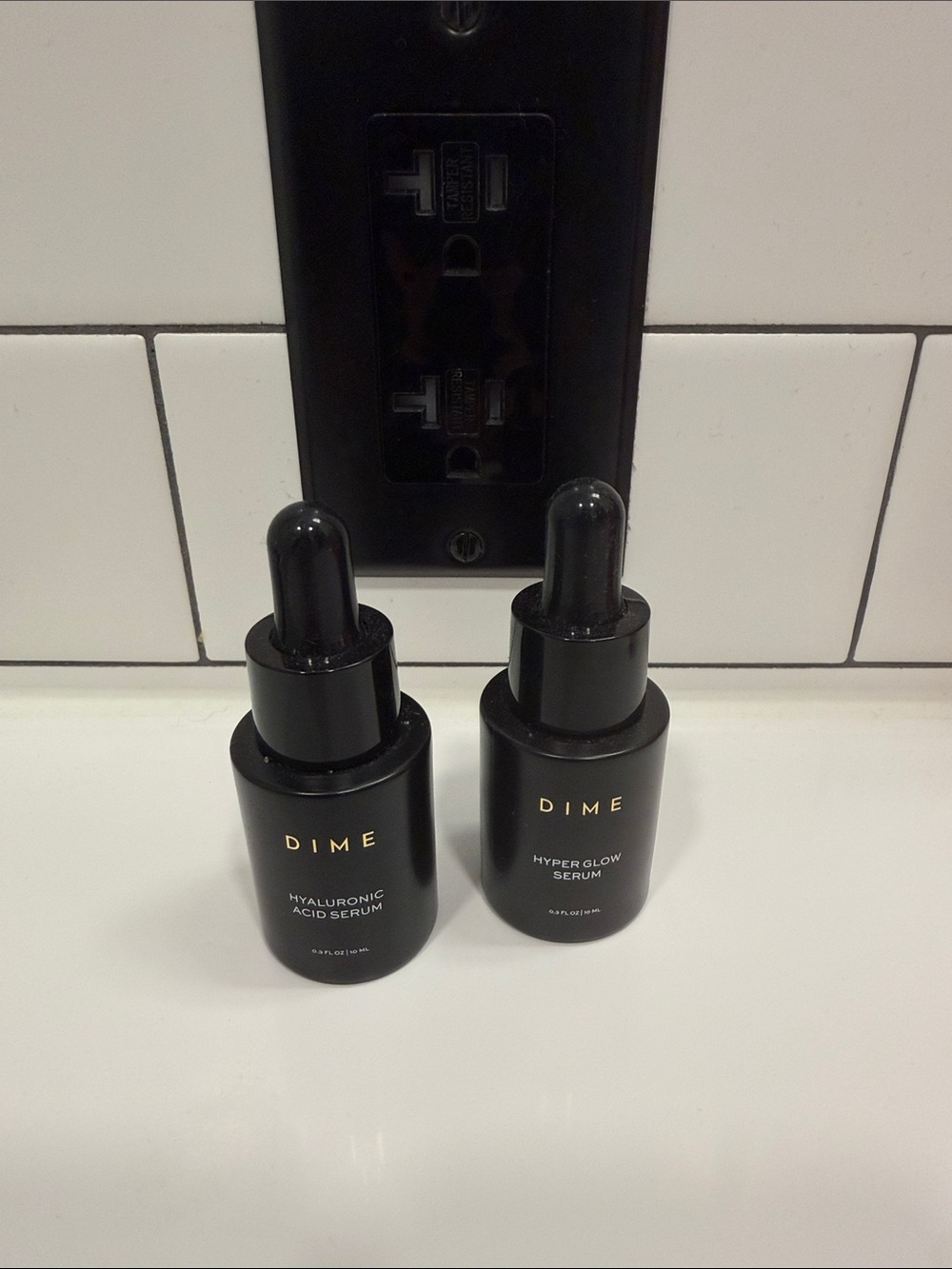 DIME Black Hydrating Hyaluronic & Hyper-Glow Serums - 2-Pack